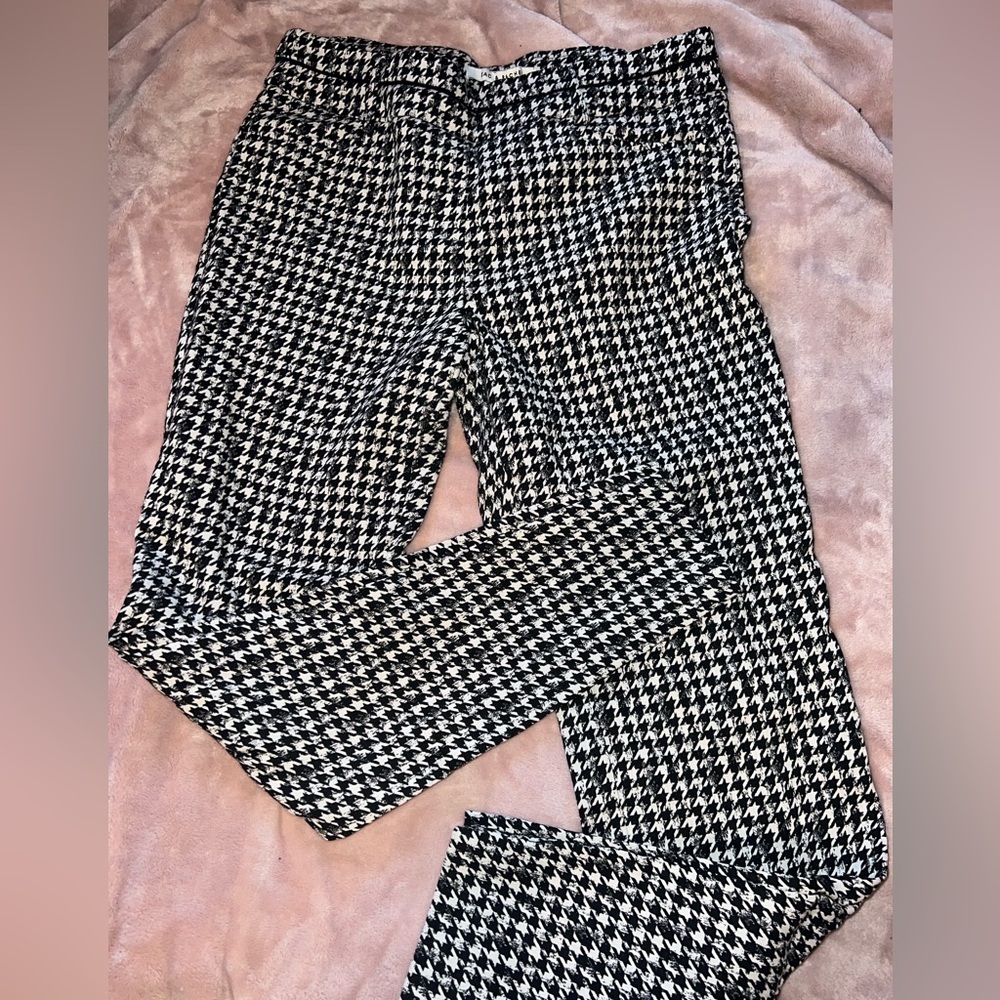 Skinny patterned business casual pants